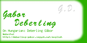 gabor deberling business card
