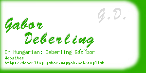 gabor deberling business card